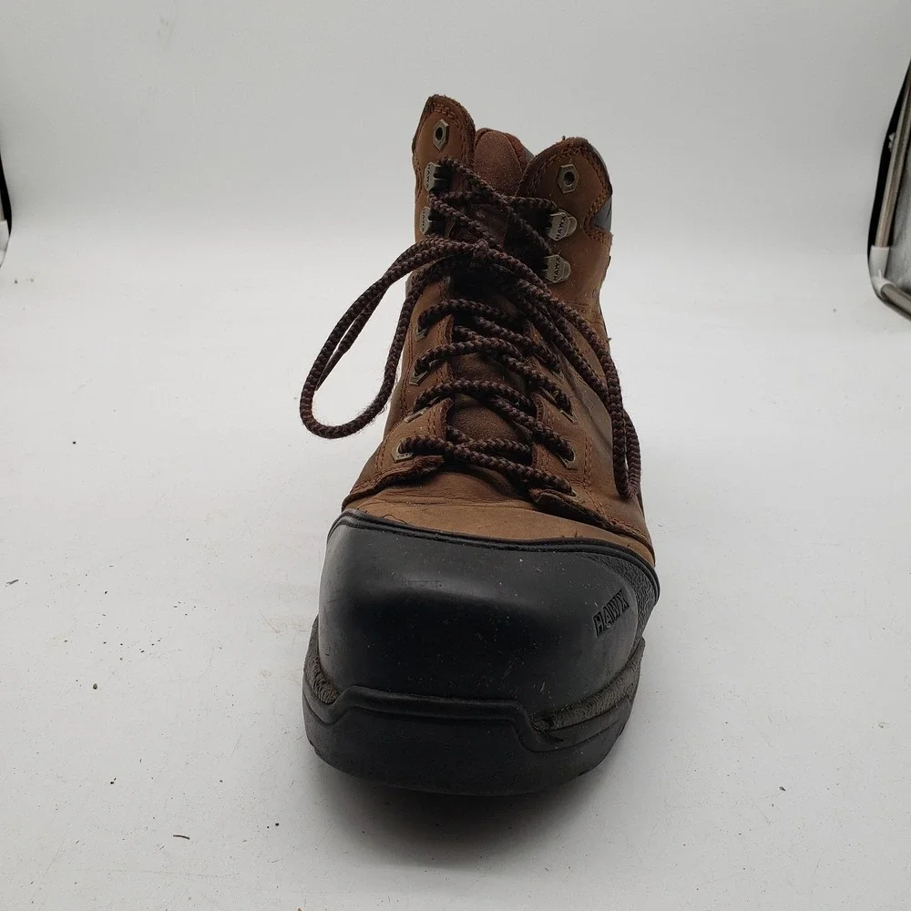 HAWX Boots Mens Size 9.5D‎ Brown Leather Waterproof Comp Toe Work Safety Boots